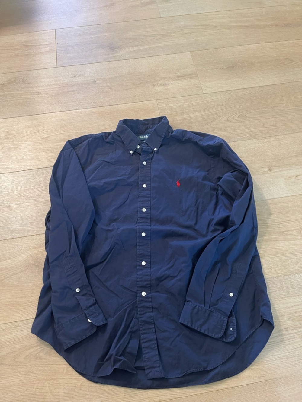 Men's Navy Button-Down Shirt